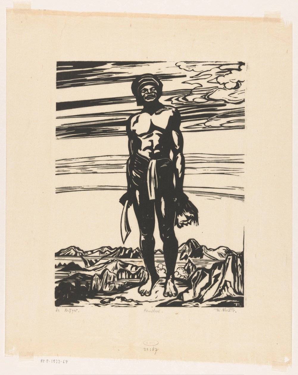 Il guerriero da Johannes Frederik Engelbert ten Klooster (signed by artist)