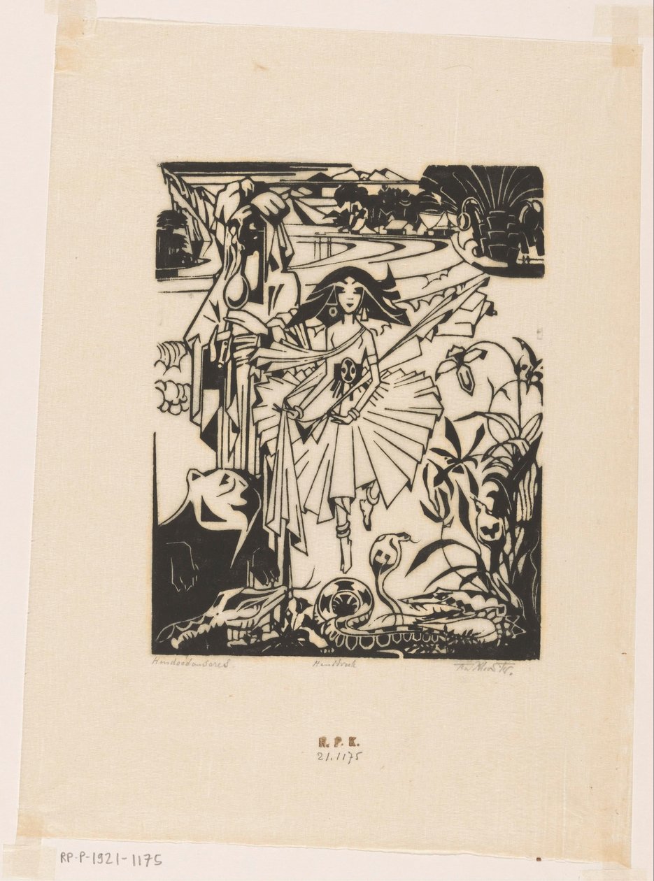 Danzatrice indiana da Johannes Frederik Engelbert ten Klooster (signed by artist)