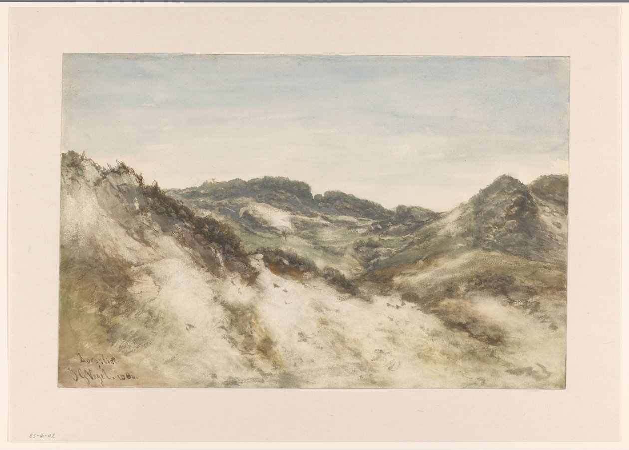 Paesaggio dunale vicino a Zorgvliet da Johannes Gijsbert Vogel