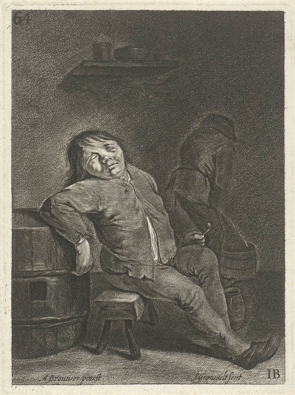 Interno di una locanda con due contadini da Johannes Gronsveld