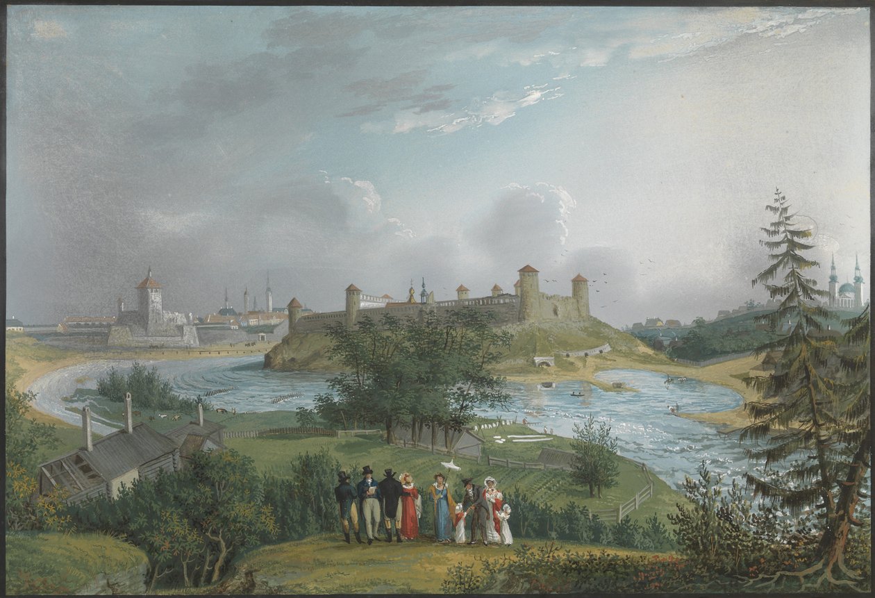 Veduta della fortezza di Ivangorod da Johannes Hau