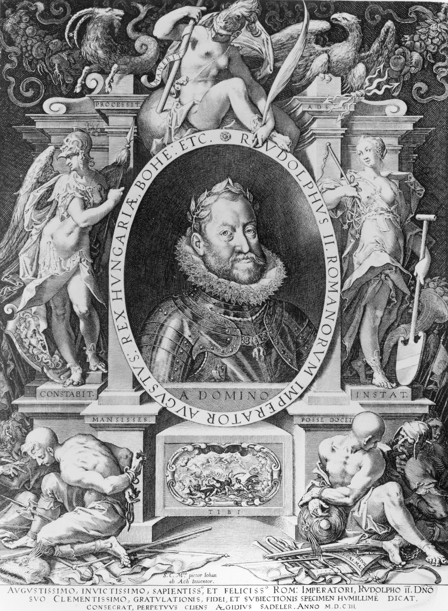 Ritratto di Rodolfo II (1576-1612) da Johannes Hausser von Ach