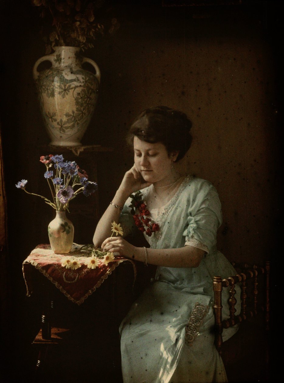 Donna con fiori da Johannes Hendrikus Antonius Maria Lutz