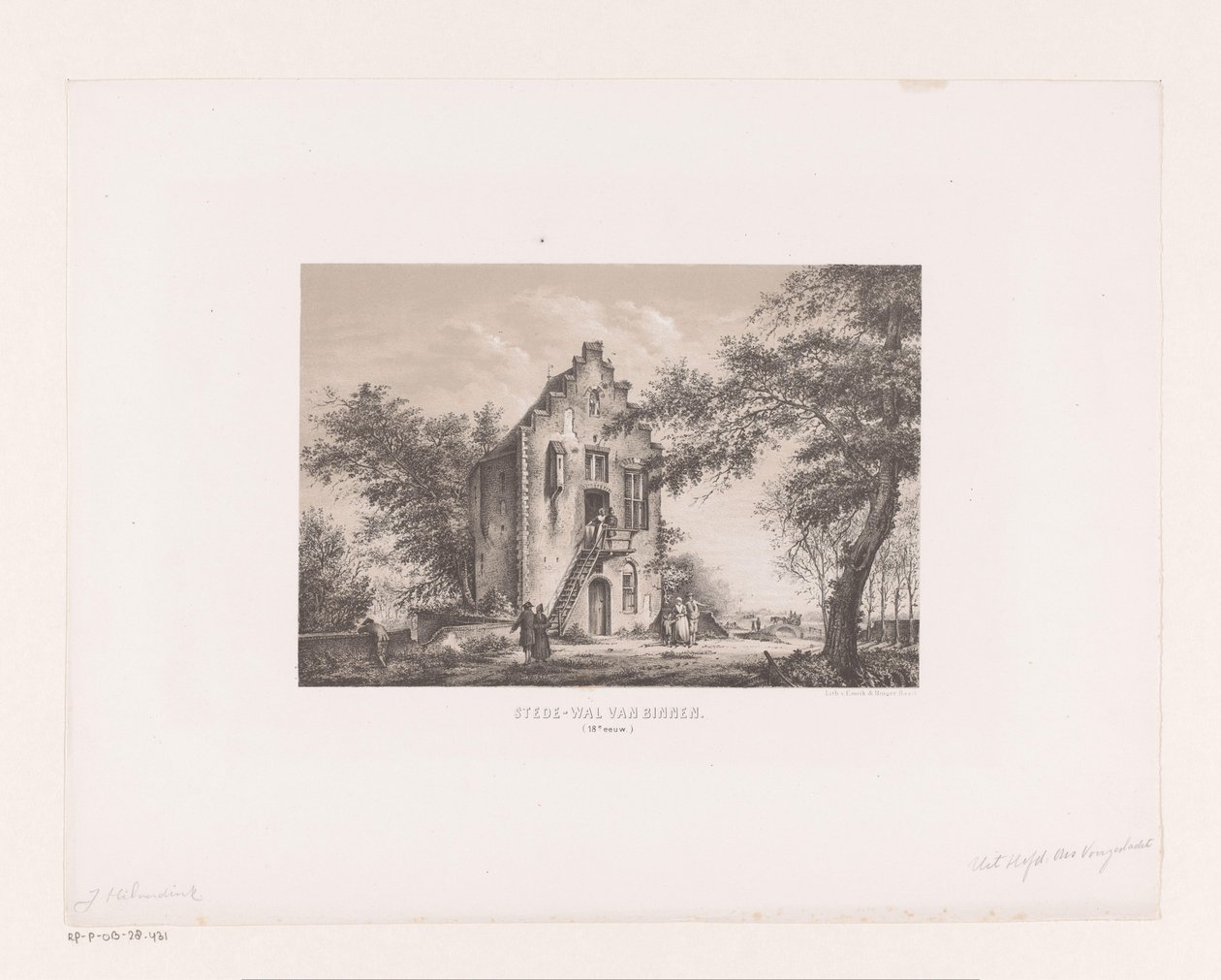 Casa sulle mura della città da Johannes Hilverdink (attributed to)