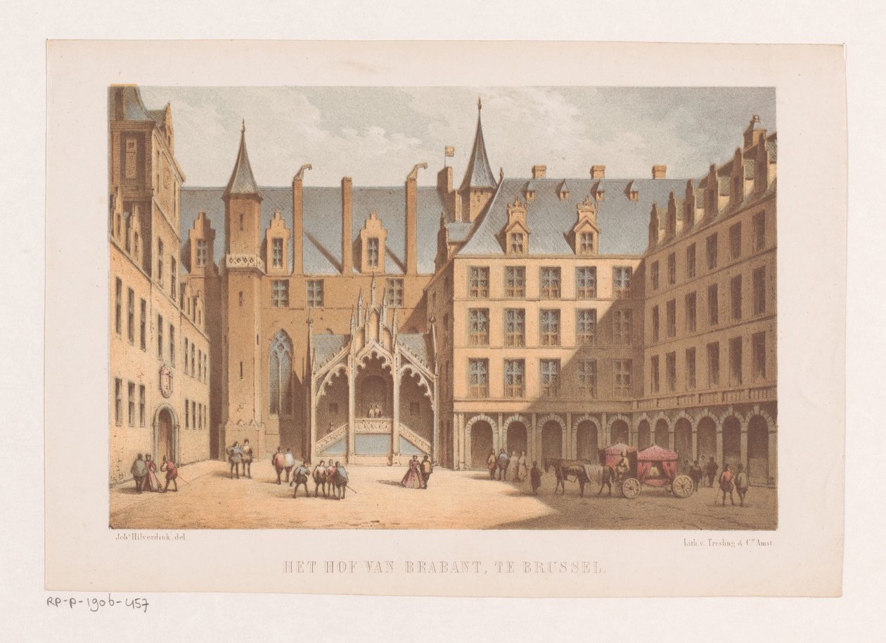 Cortile del Palazzo di Koudenberg da Johannes Hilverdink