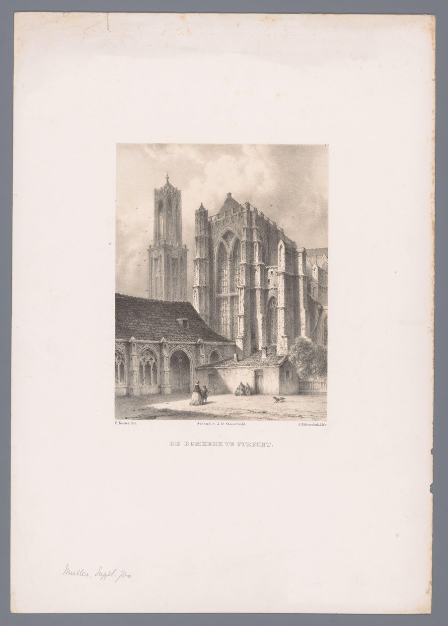 Veduta della Cattedrale e della Torre del Duomo di Utrecht da Johannes Hilverdink