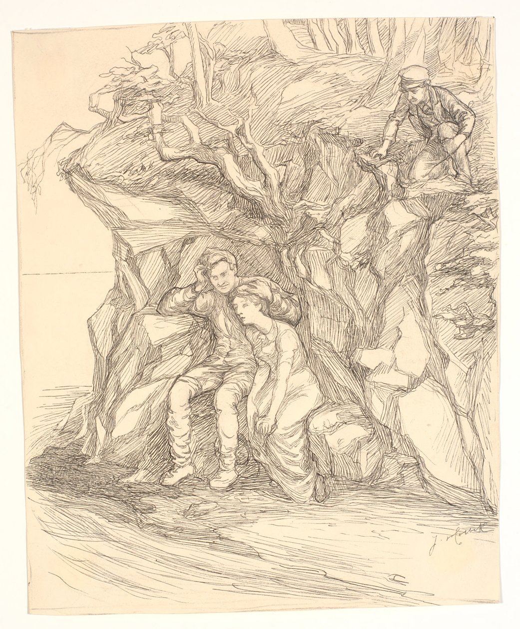 Illustrazione per "Enoch Arden" di Alfred Tennyson da Johannes Holbek