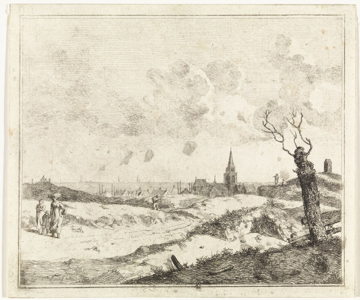 Veduta di un villaggio sul mare da Johannes Huibert Prins