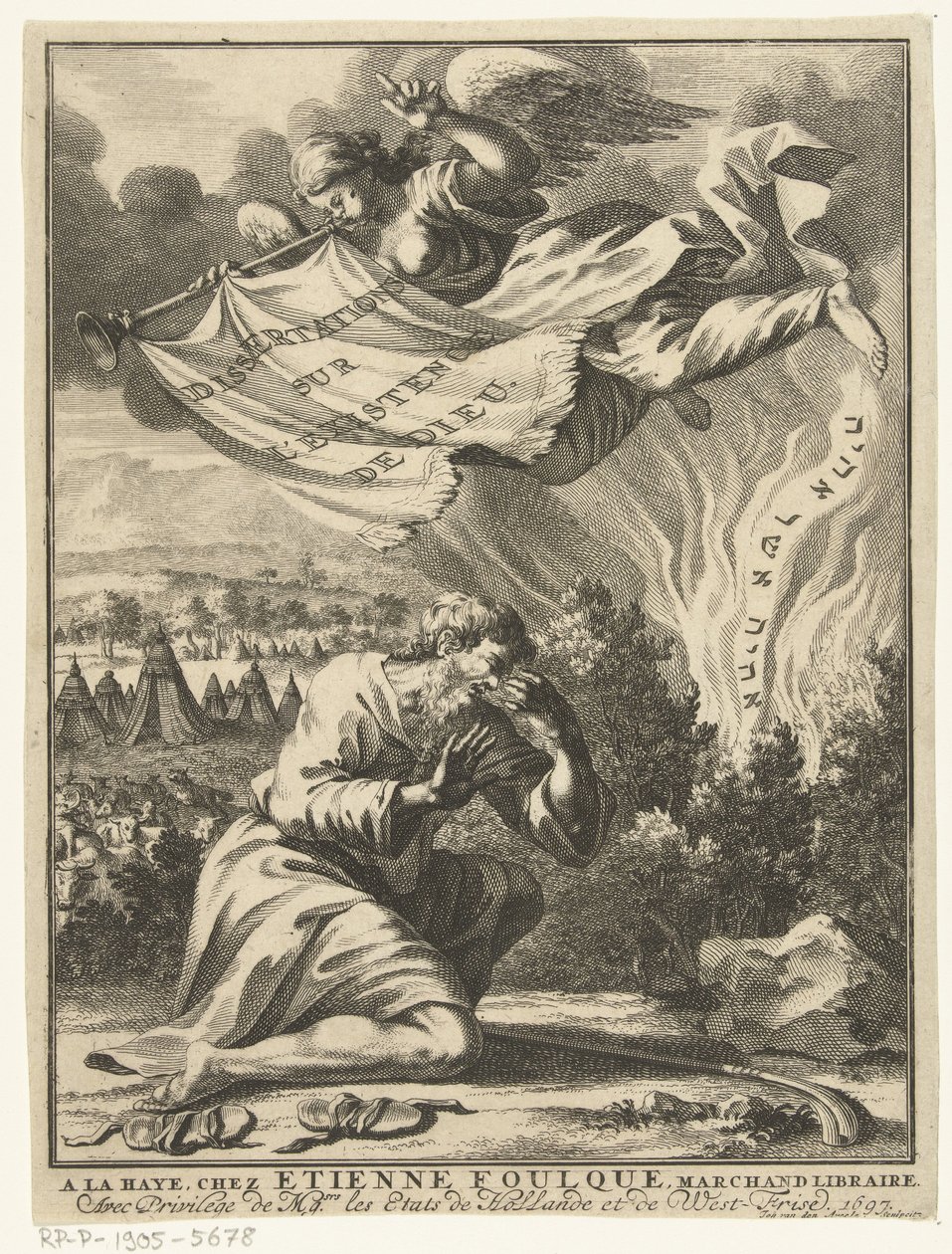 Mosè presso il roveto ardente da Johannes Jacobsz van den Aveele