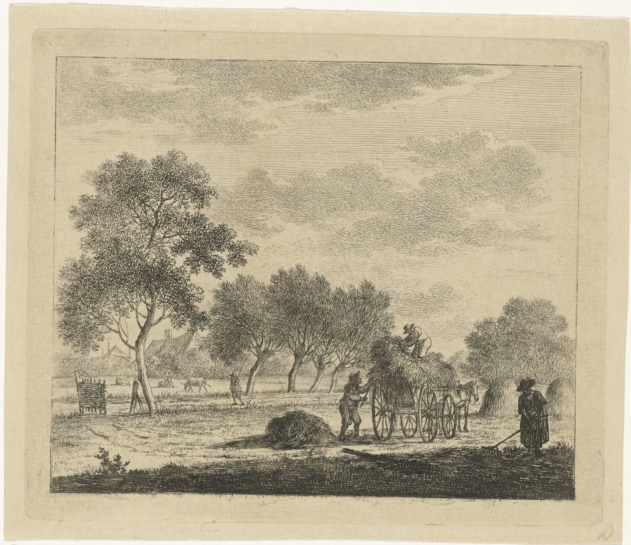 Paesaggio con carro di fieno da Johannes Janson