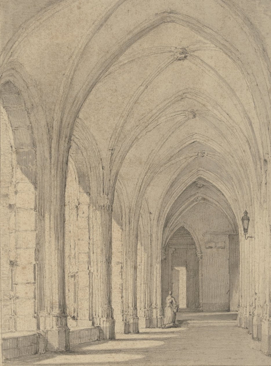 Chiostro presso la Cattedrale di Utrecht da Johannes Jelgerhuis