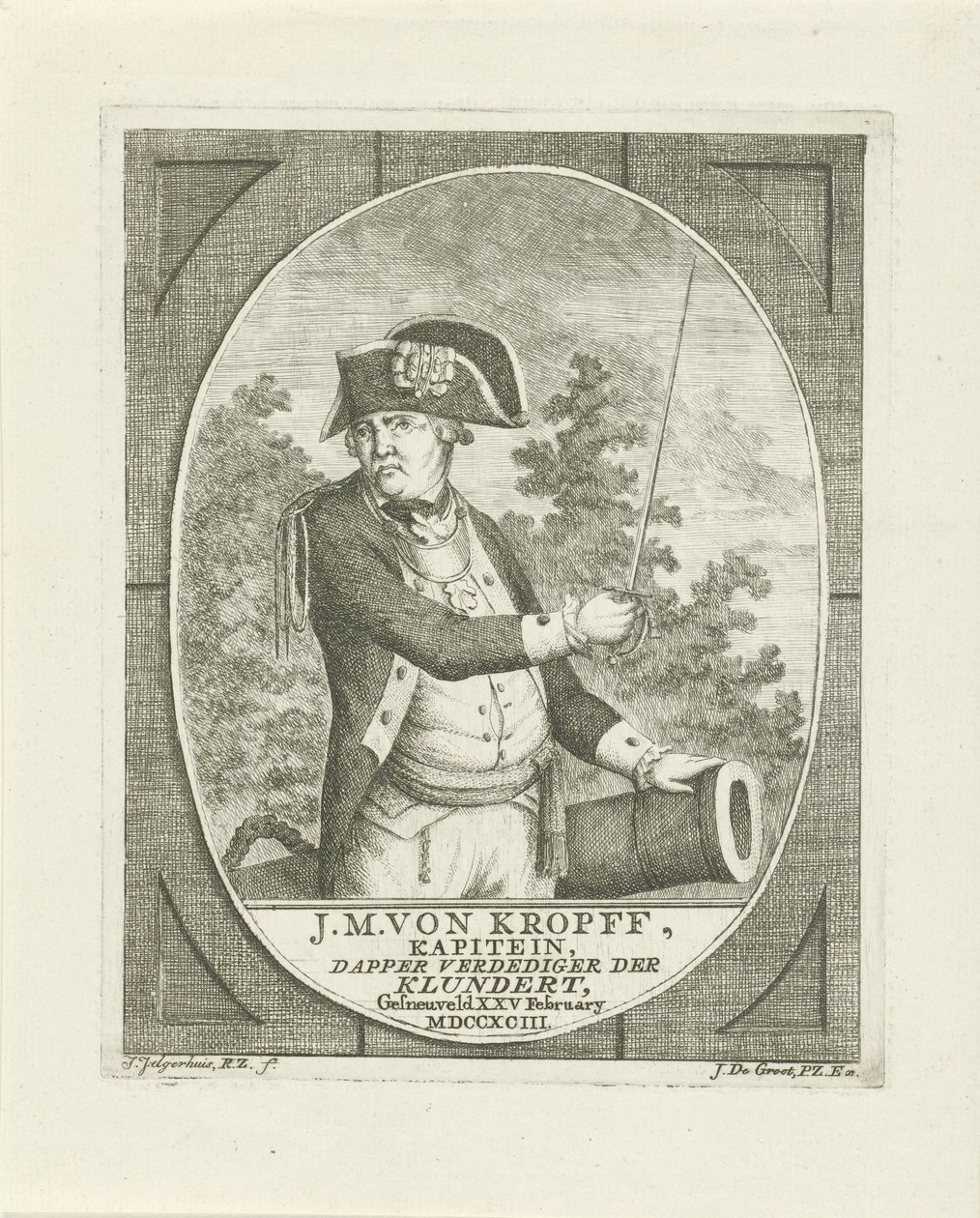 Ritratto di Joachim Maurits von Kropff da Johannes Jelgerhuis