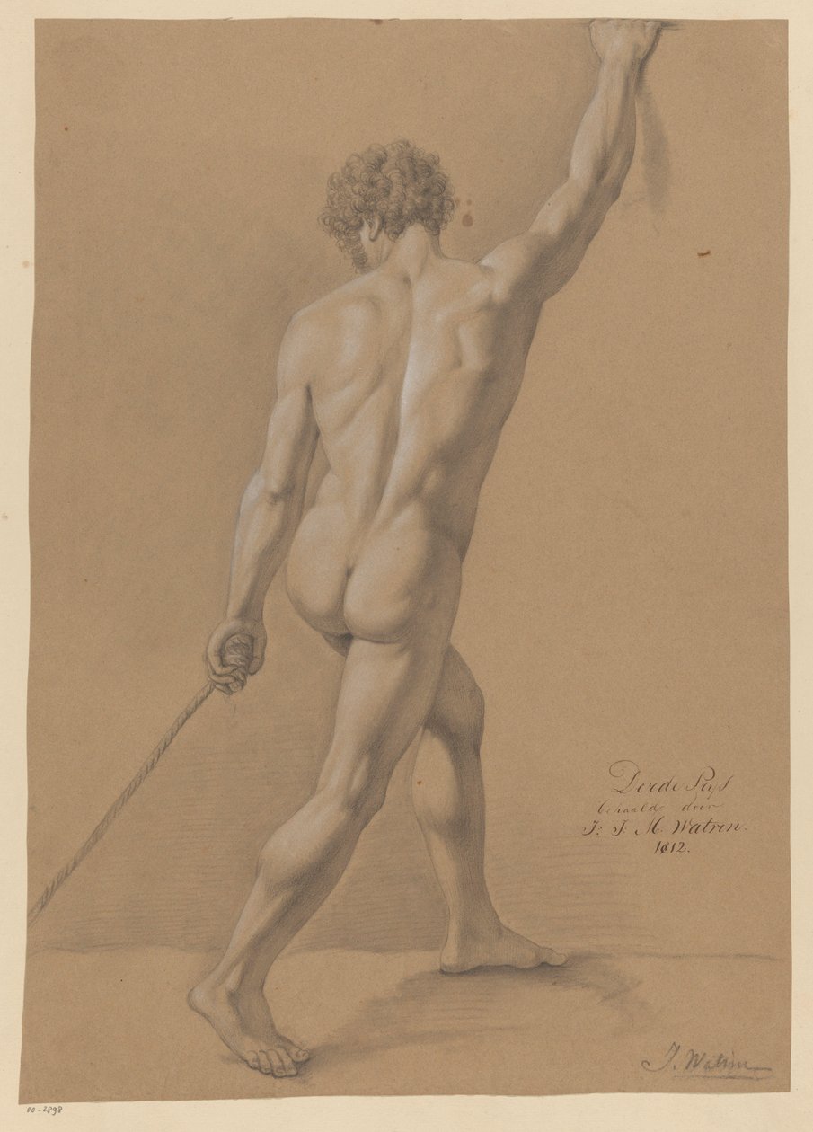 Nudo maschile in piedi, visto di schiena (3° premio 1812) da Johannes Joseph Maria Watrin