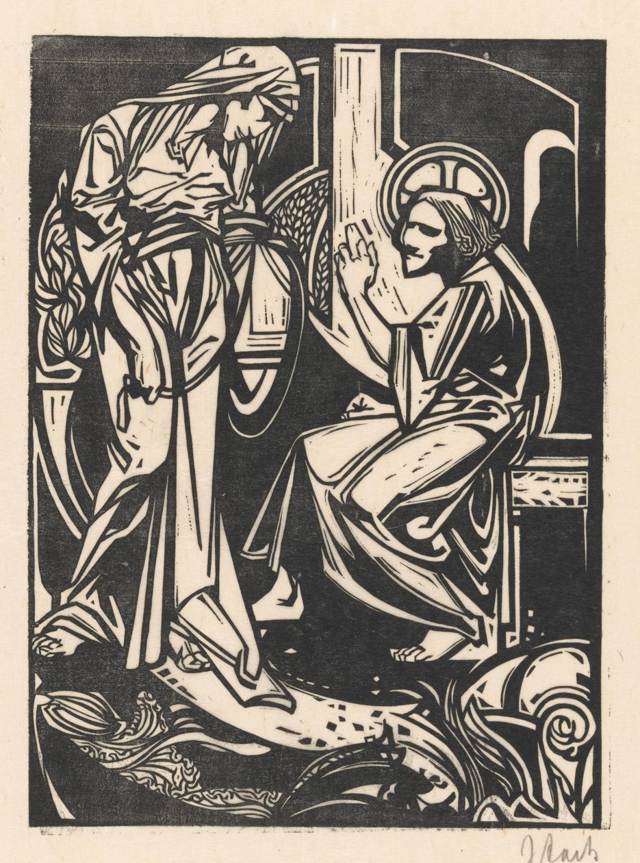 Cristo e la donna samaritana da Johannes Josephus Aarts (signed by artist)