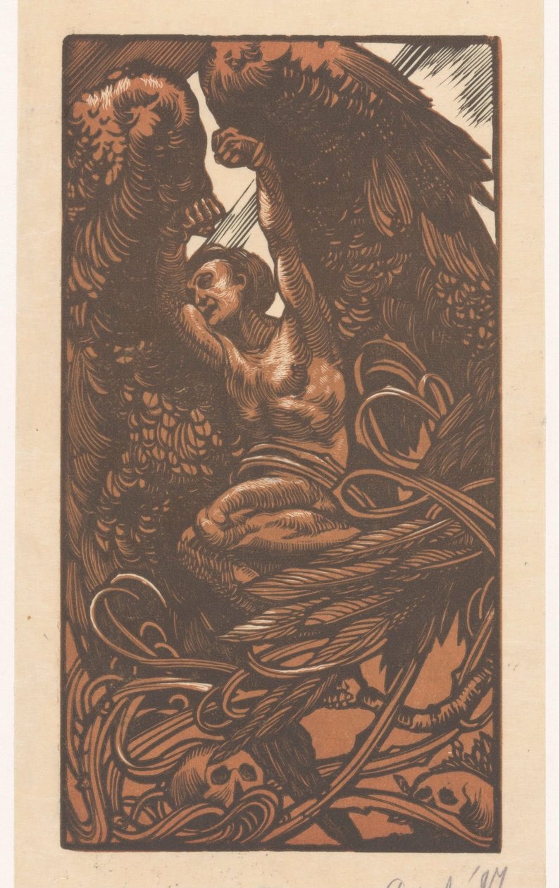 Donna alata con teschi da Johannes Josephus Aarts (signed by artist)