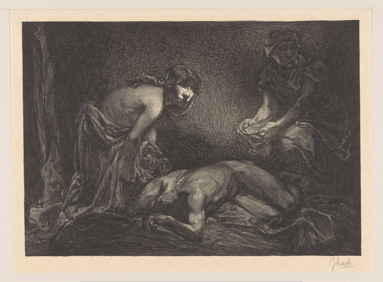 Giuditta e ancella con la testa e il corpo di Oloferne da Johannes Josephus Aarts (signed by artist)
