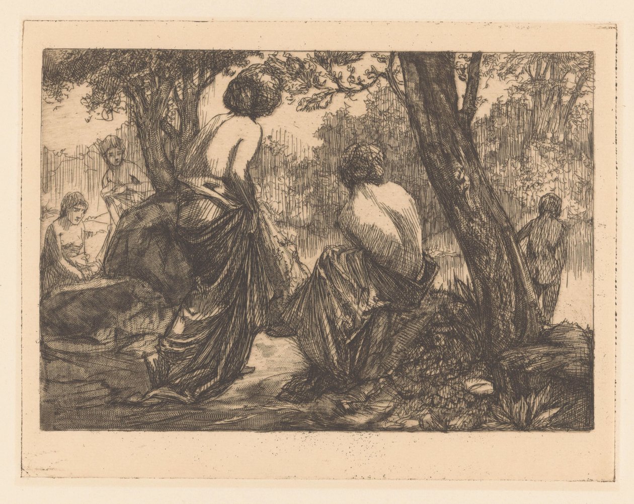 Donne che fanno il bagno da Johannes Josephus Aarts