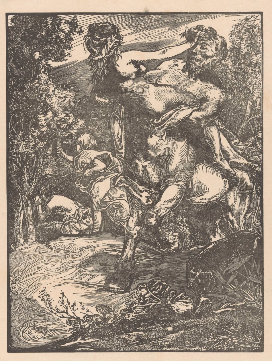 Centauro che rapisce una donna da Johannes Josephus Aarts