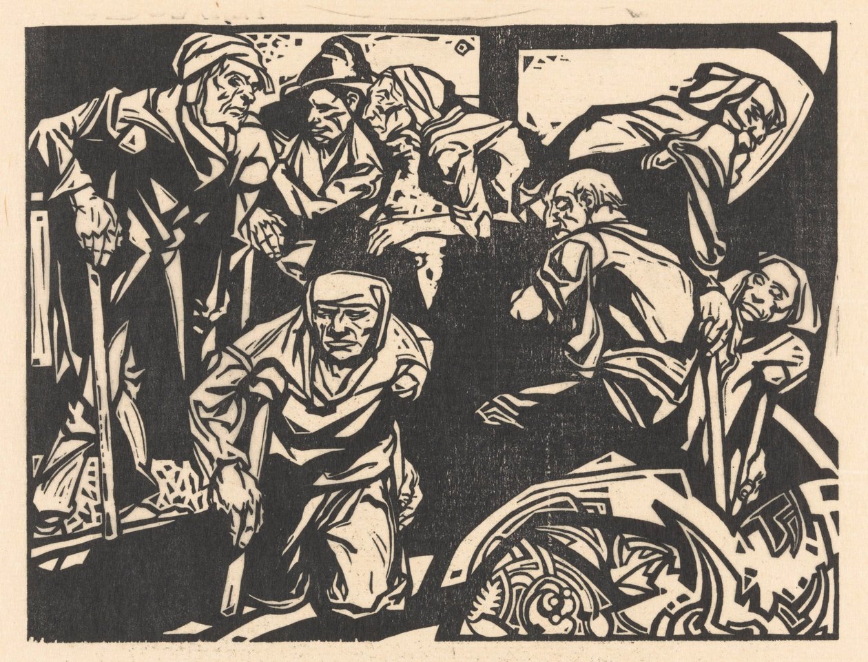 Uomini con stampelle da Johannes Josephus Aarts