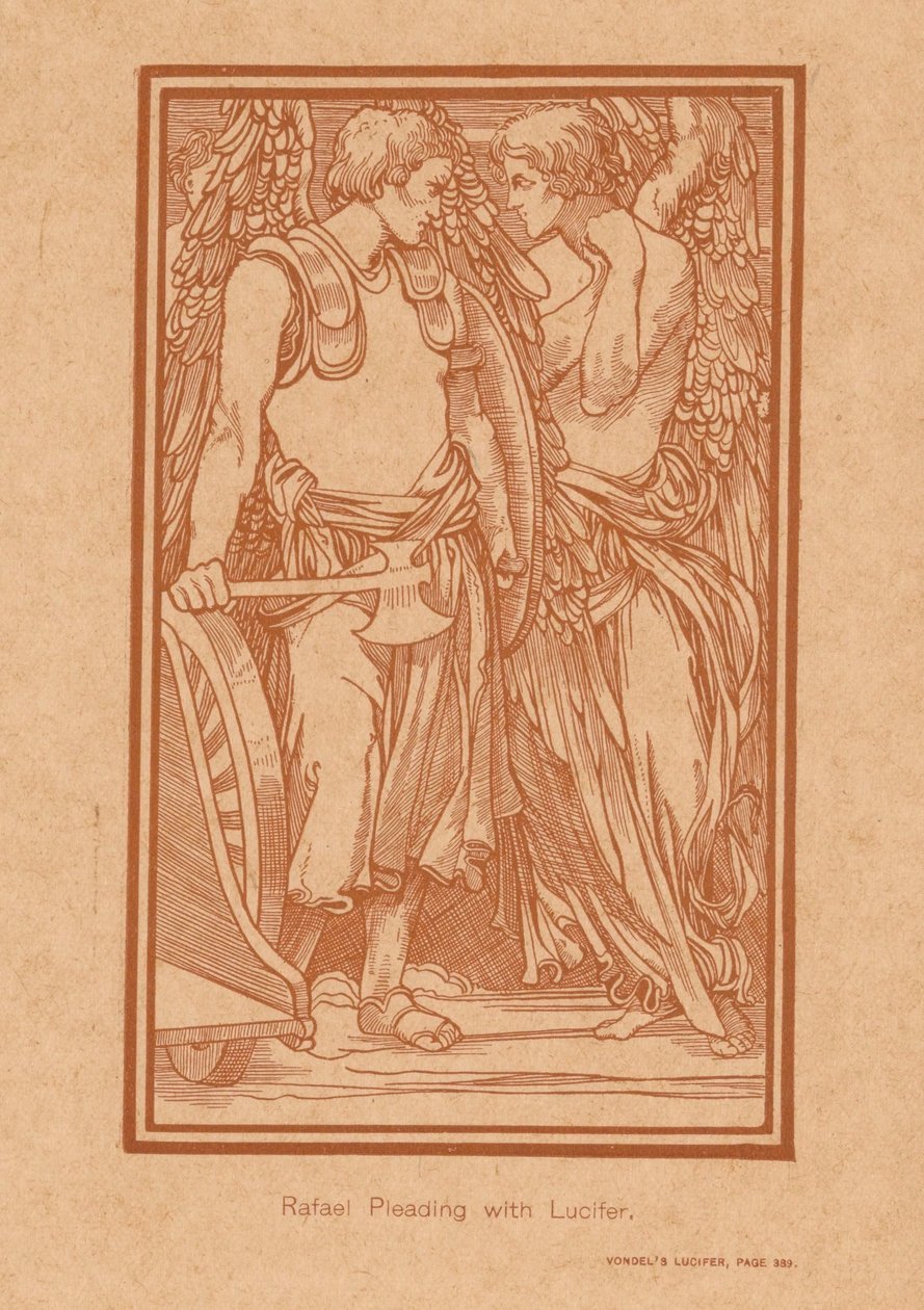 Raffaello cerca di convincere Lucifero da Johannes Josephus Aarts