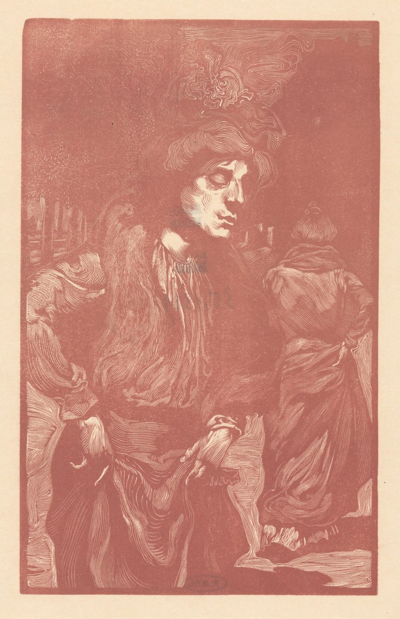 Due donne che camminano per strada da Johannes Josephus Aarts