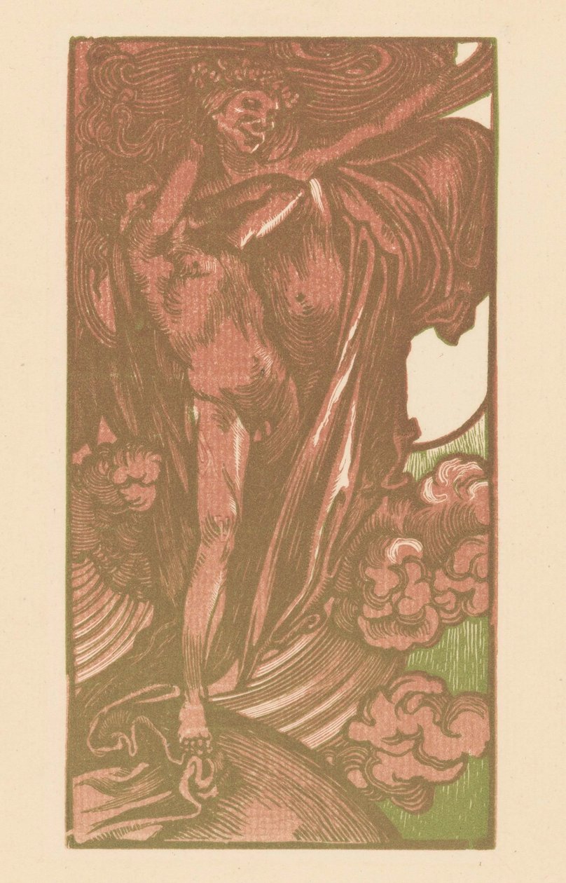 Donna e ragazzo tra le nuvole da Johannes Josephus Aarts