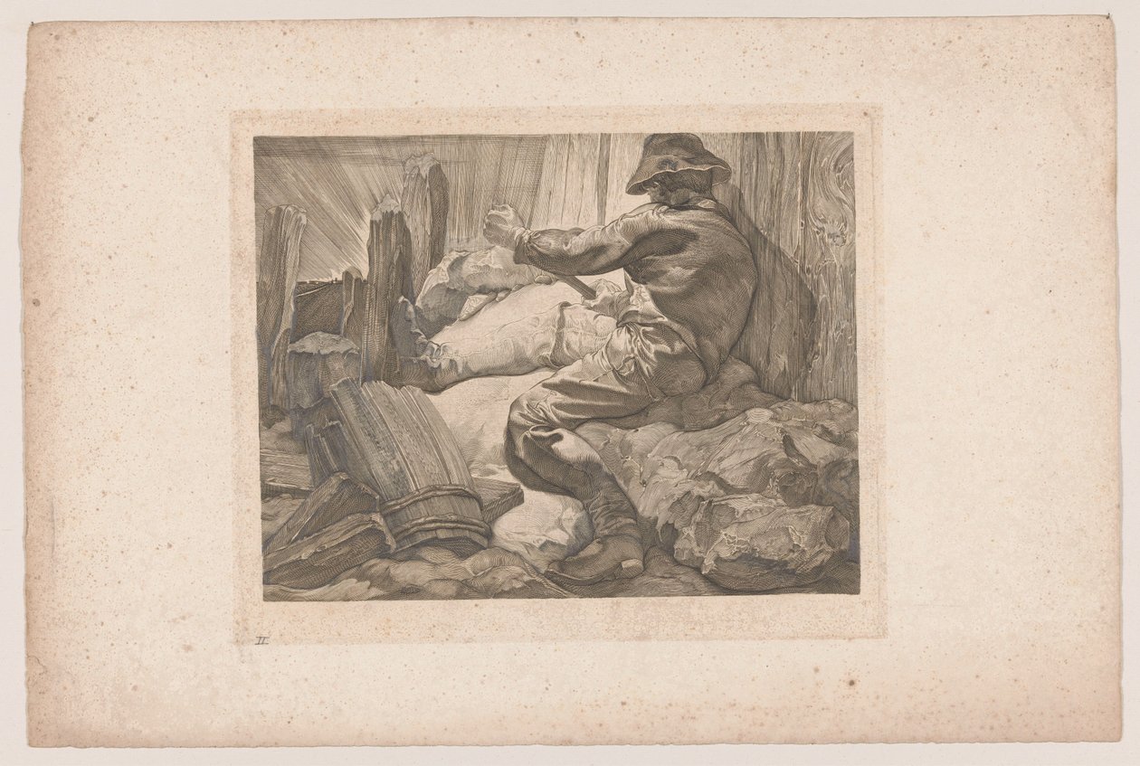 Lavoratore che scava da Johannes Josephus Aarts