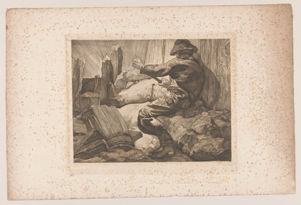 Lavoratore che scava da Johannes Josephus Aarts