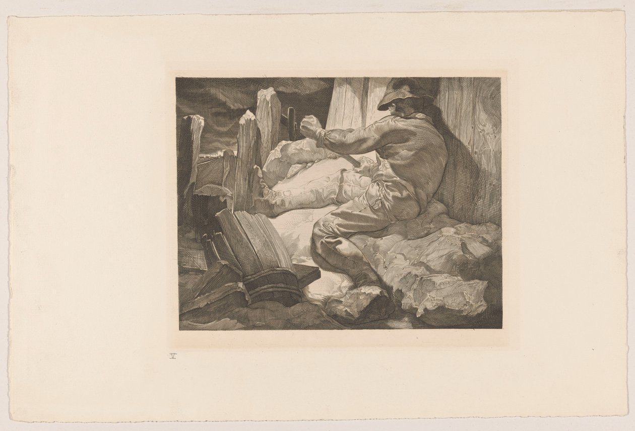 Lavoratore che scava da Johannes Josephus Aarts