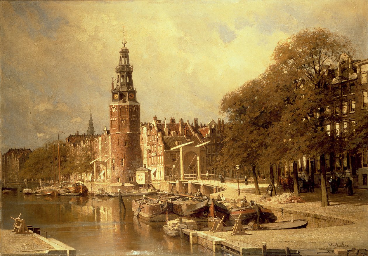 Veduta del mercato di Kalk, Amsterdam da Johannes Karel Christian Klinkenberg