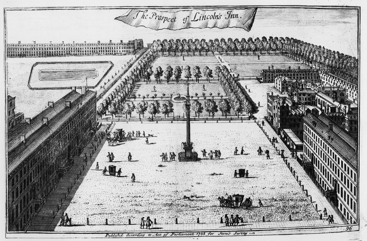 Il prospetto di Lincolns Inn, 1720 da Johannes Kip