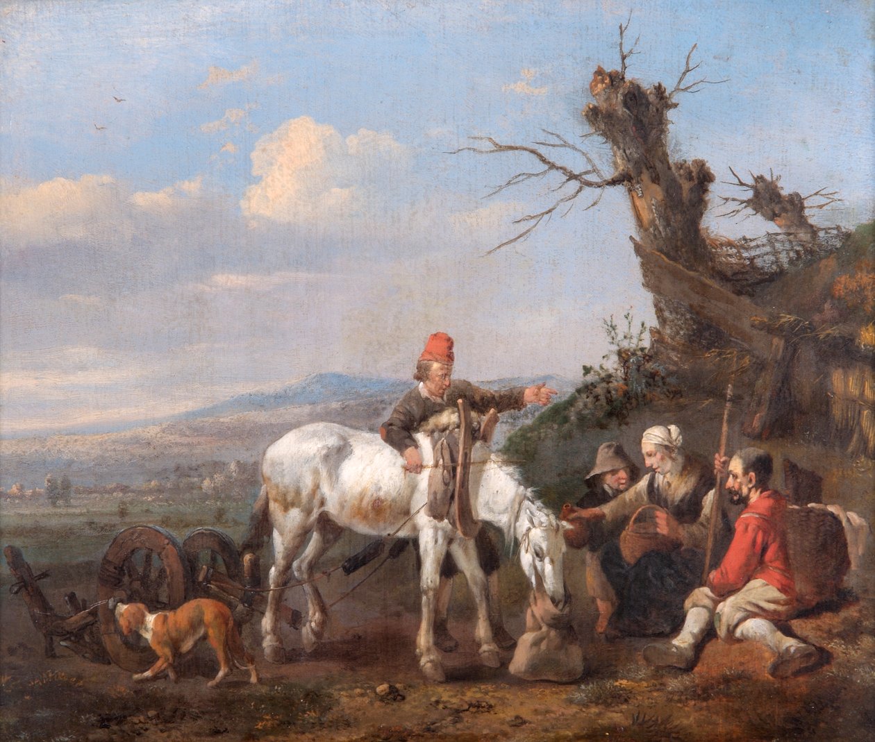Paesaggio con viaggiatori che riposano da Johannes Lingelbach