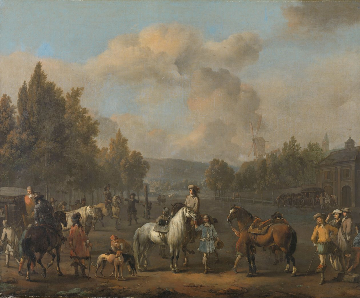 La scuola di equitazione da Johannes Lingelbach