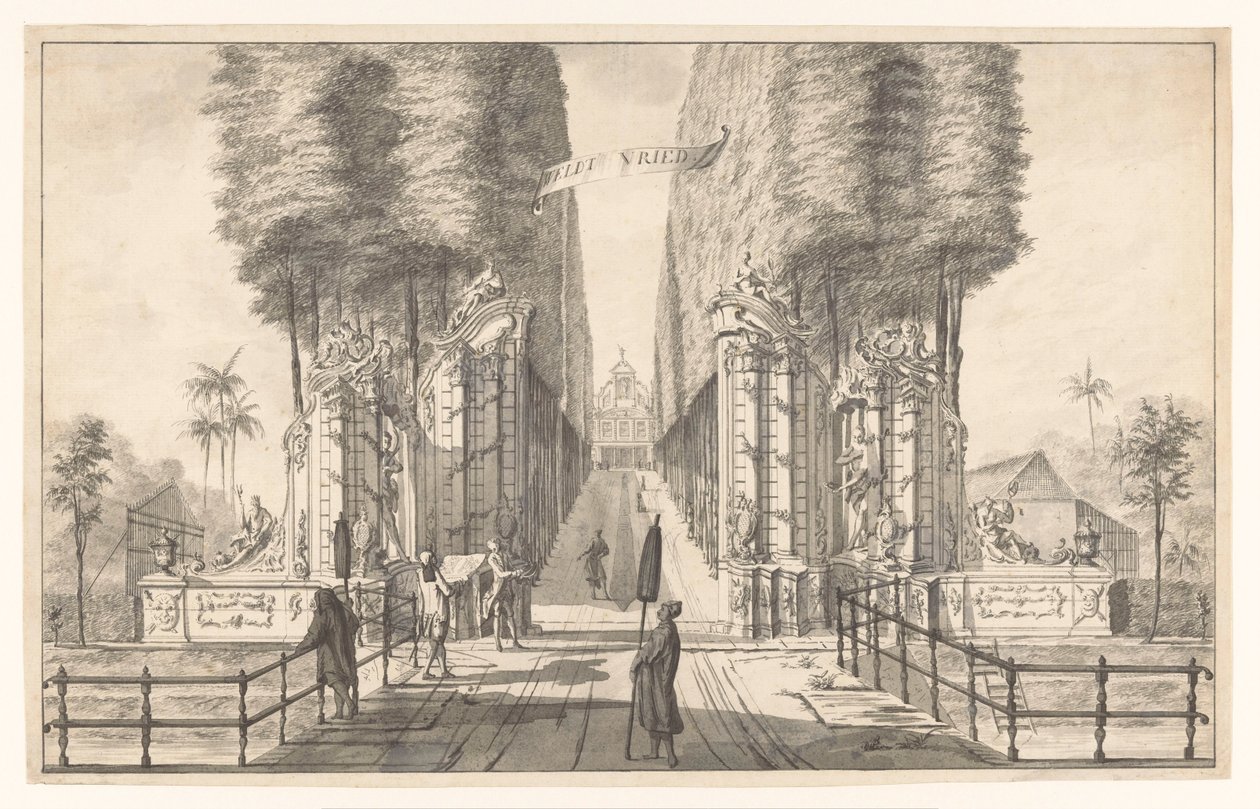 Veduta della villa Weltevreden a Batavia da Johannes Rach