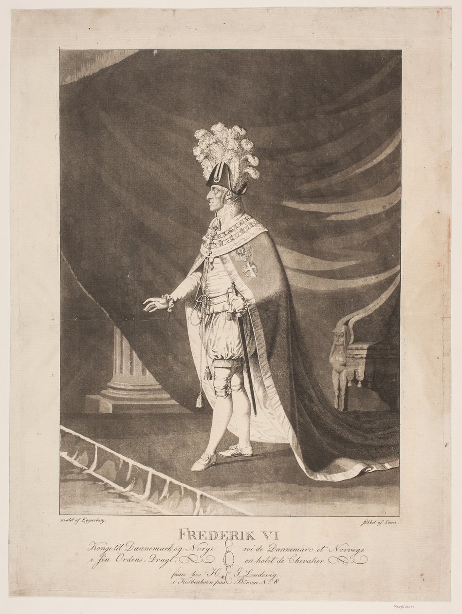 Frederik VI i ordensdragt da Johannes Senn