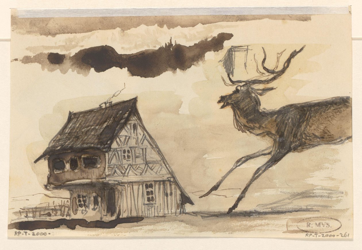 Casa e cervo da Johannes Tavenraat