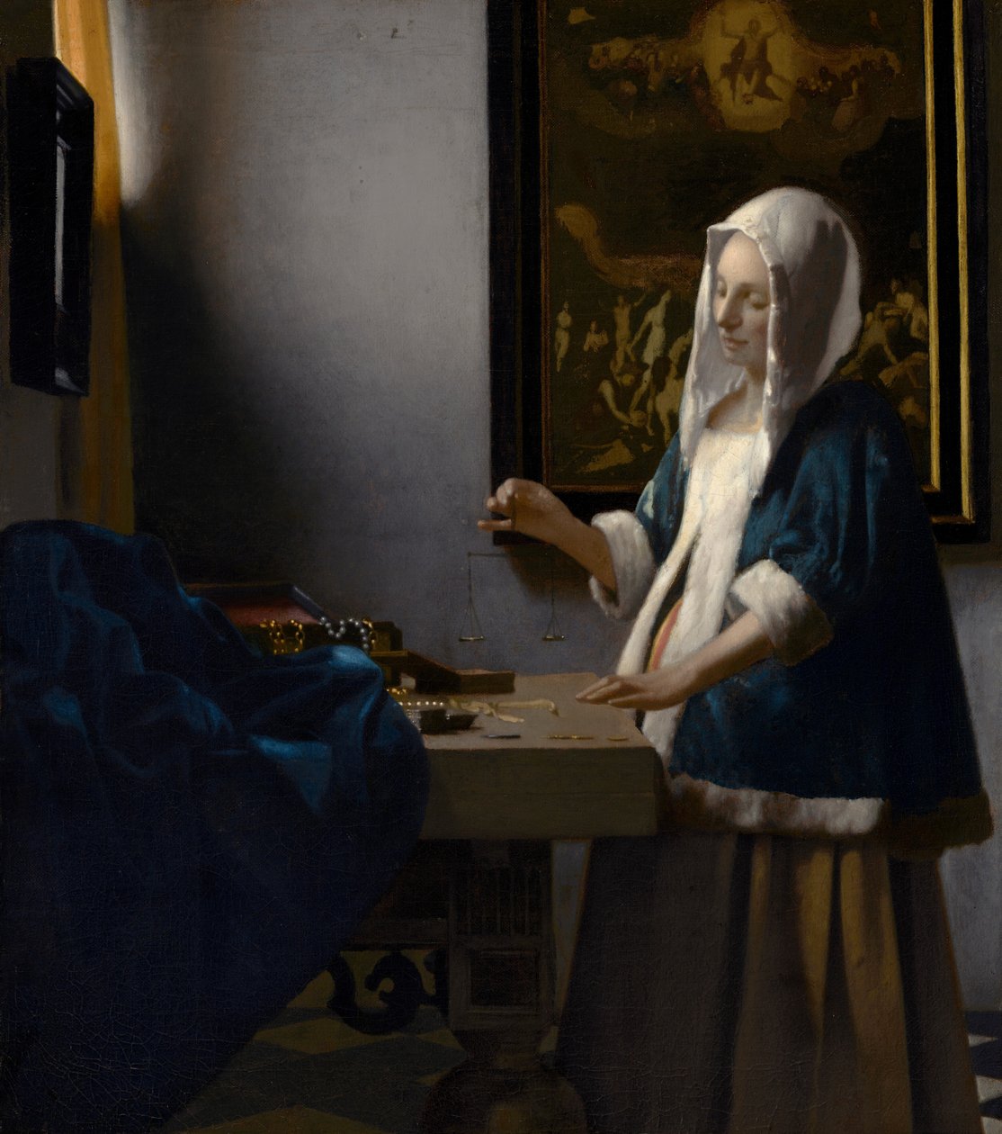 Frau mit Waage da Johannes Vermeer