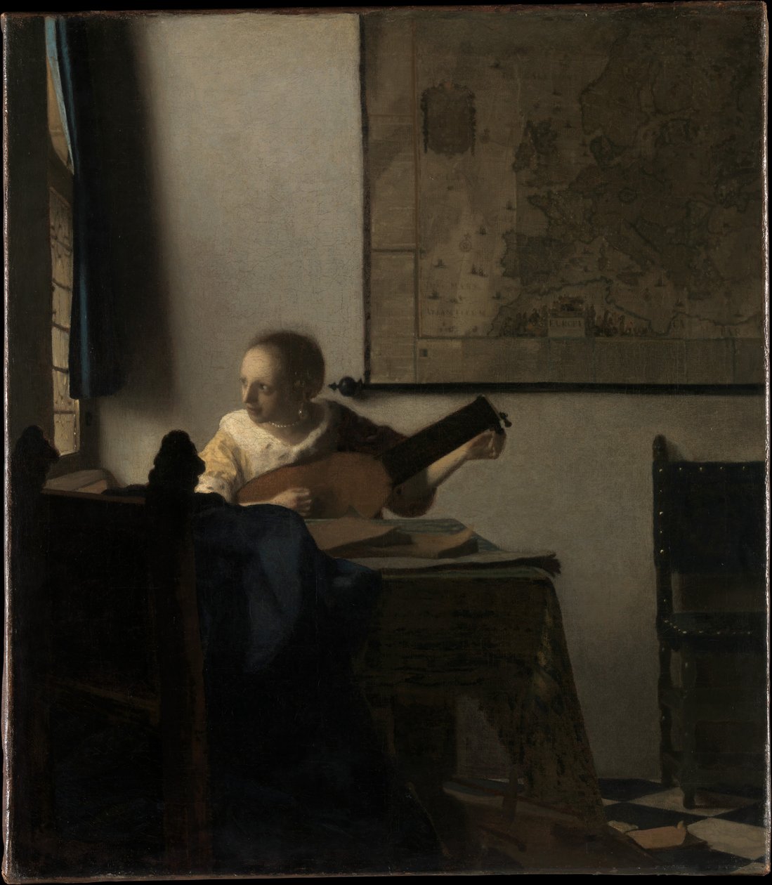 Junge Frau mit Laute da Johannes Vermeer