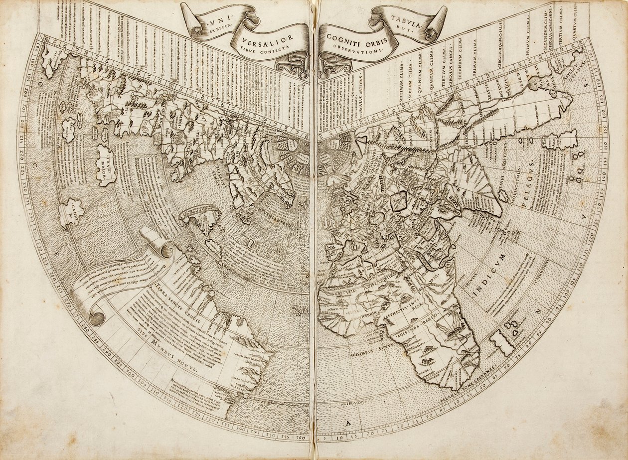 Mappa del mondo dalla "Geographia" di Tolomeo da Johannes & Vitalibus Bernardinus Venetus de Ruysch