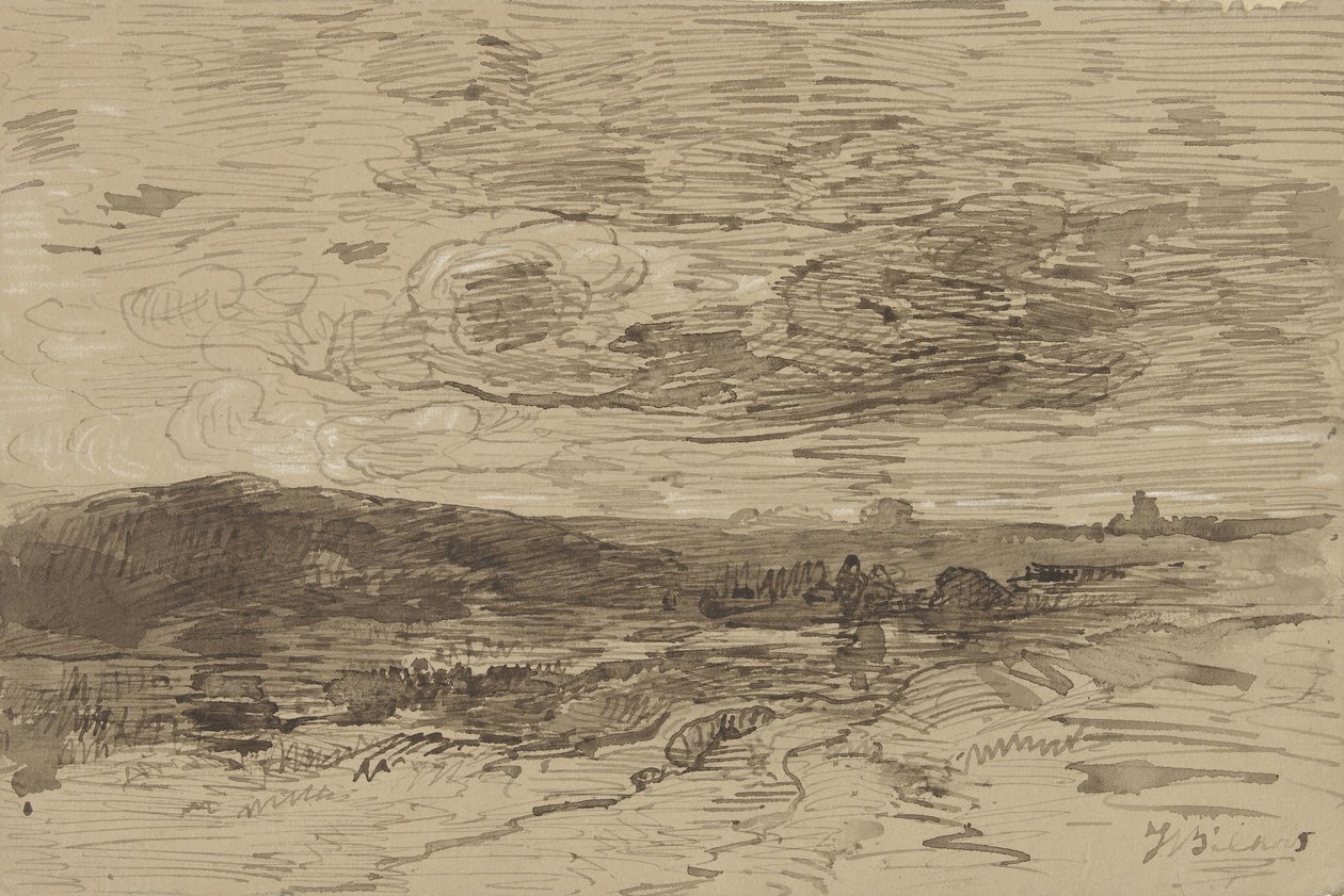 Brughiera in Drente da Johannes Warnardus Bilders