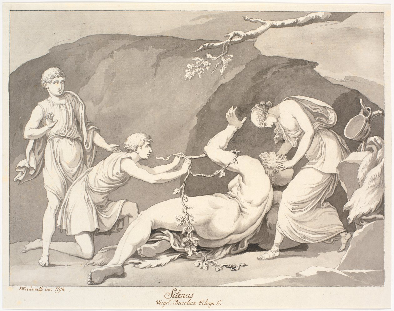 Silenus / Virgilio. Bucolia Ecloga 6 da Johannes Wiedewelt