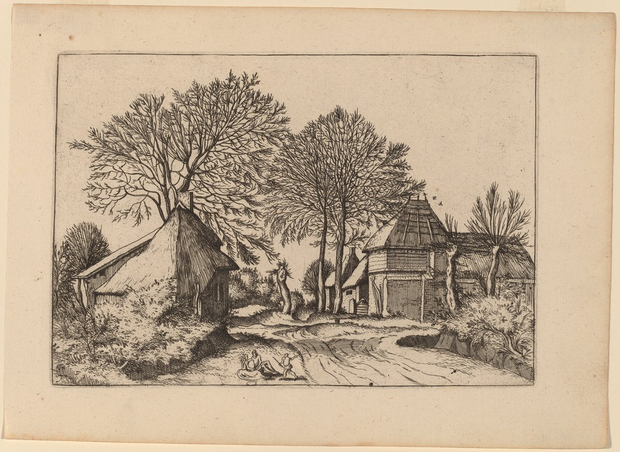 Strada con Fienile e Capanne da Johannes and Lucas van Doetechum after Master of the Small Landscapes
