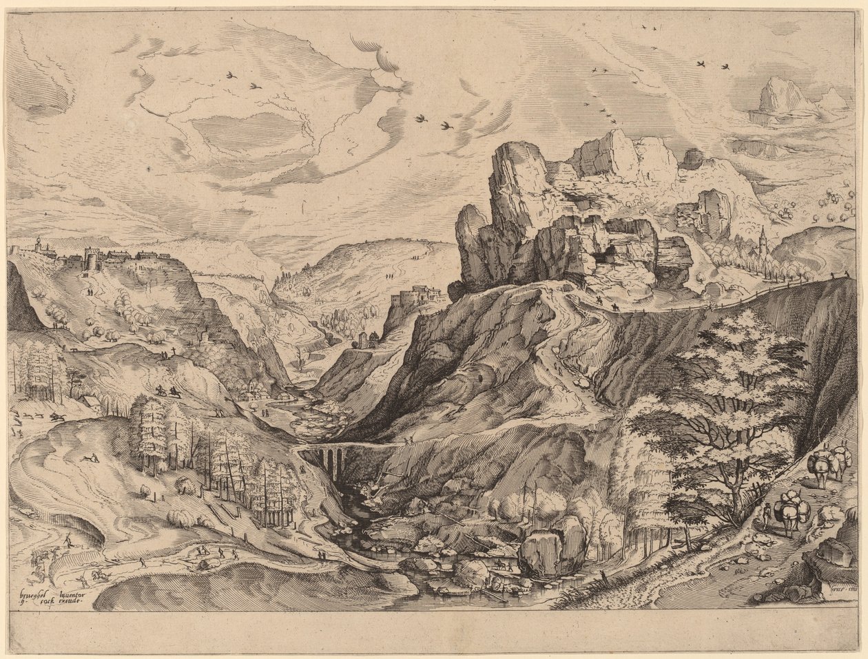 Paesaggio alpino da Johannes and Lucas van Doetechum after Pieter Bruegel the Elder