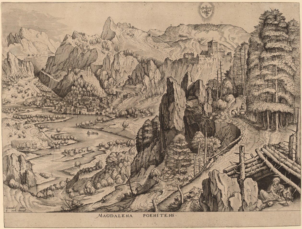 La Maddalena penitente da Johannes and Lucas van Doetechum after Pieter Bruegel the Elder