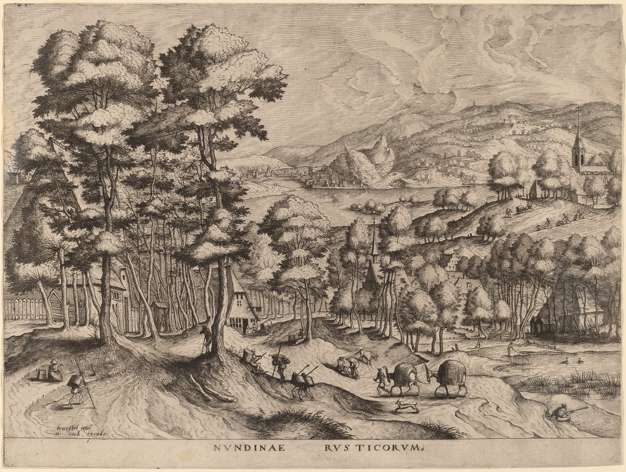 Mercato rustico da Johannes and Lucas van Doetechum after Pieter Bruegel the Elder