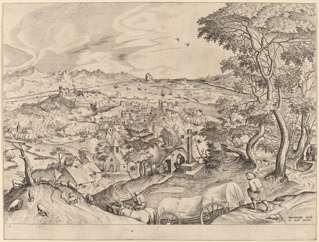 Plaustrum Belgicum da Johannes and Lucas van Doetechum after Pieter Bruegel the Elder