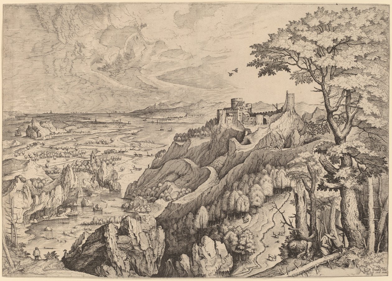San Girolamo nel deserto da Johannes and Lucas van Doetechum after Pieter Bruegel the Elder