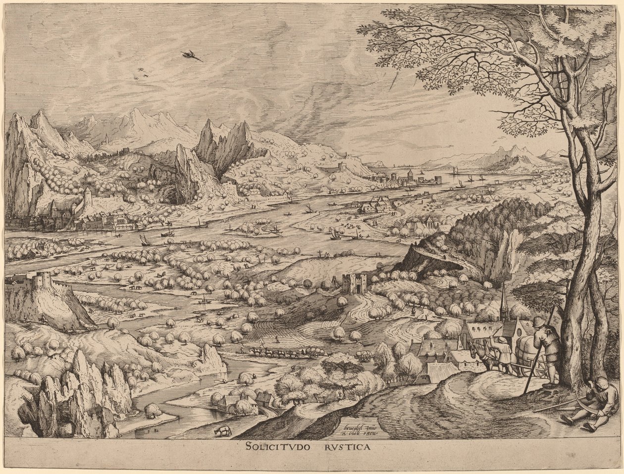 Preoccupazioni rustiche da Johannes and Lucas van Doetechum after Pieter Bruegel the Elder