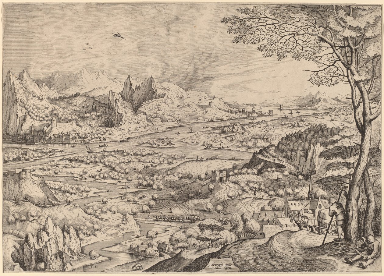 Solicitudo Rustica (Preoccupazioni Rustiche) da Johannes and Lucas van Doetechum after Pieter Bruegel the Elder