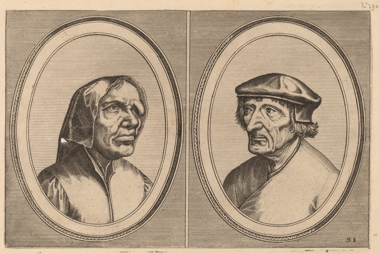 "Trijn Bulle-bacx" e "Voorsichtighe Oenne" da Johannes and Lucas van Doetechum after Pieter Bruegel the Elder